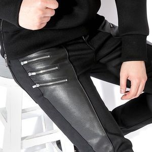 Saint Laurent Lamb Leather Multi Zippers Jean